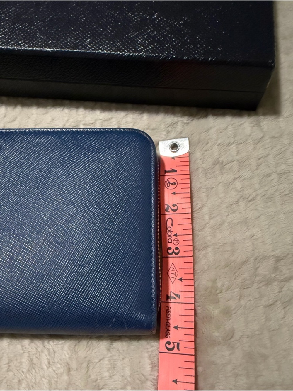 Prada Saffiano Continental Wallet in Bluette Navy - Picture 7 of 7